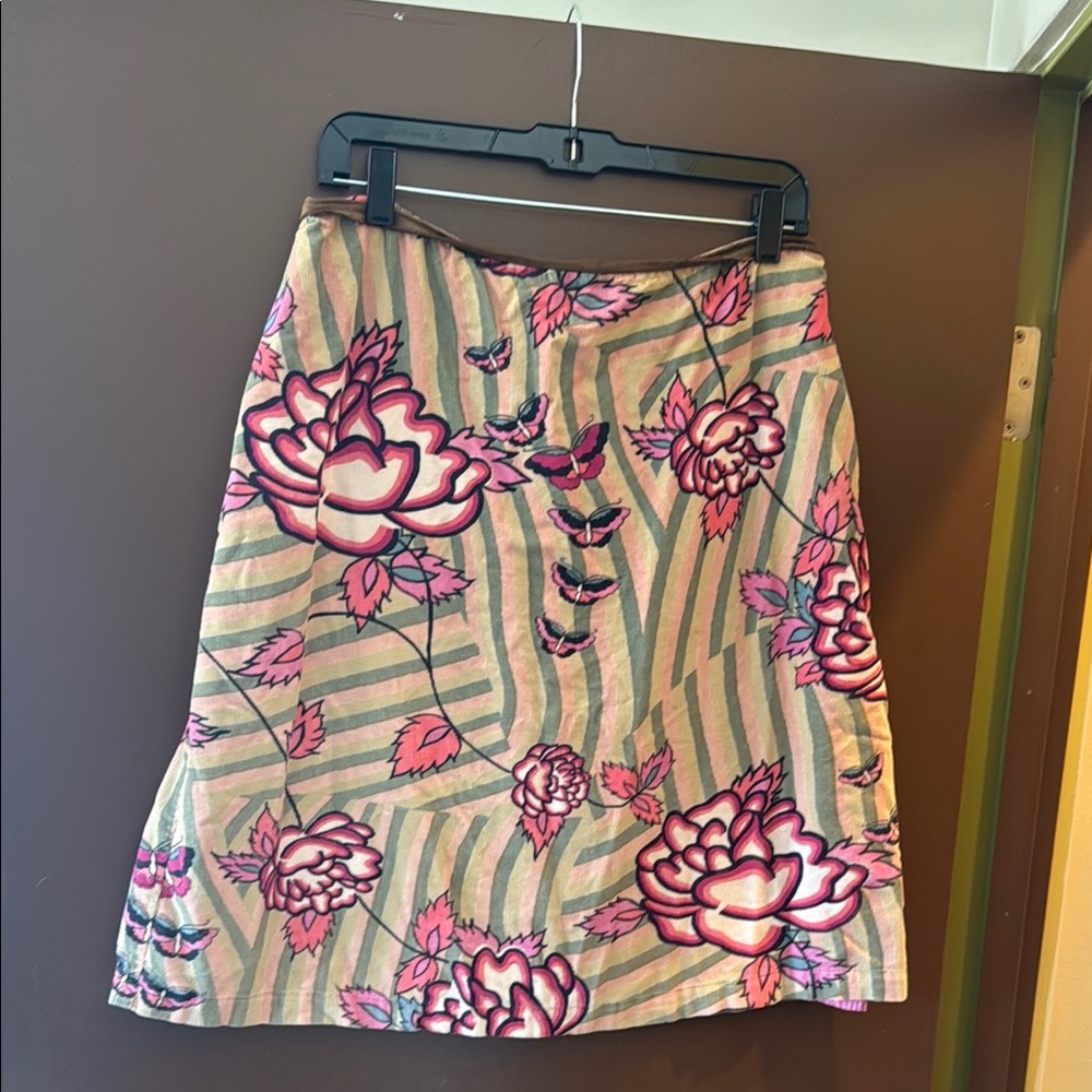 Elevenses Floral Corduroy Midi Skirt